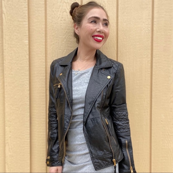 Zara Jackets & Blazers - Zara 100% Leather Moto Jacket